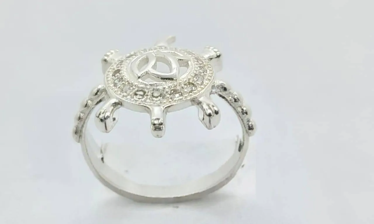 Silver Turtle Ring (AVSR-102) view 3
