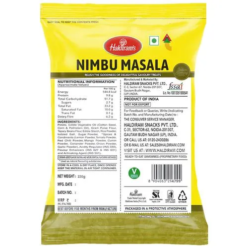 Haldirams Nimbu Masala Namkeen 220 g view 2