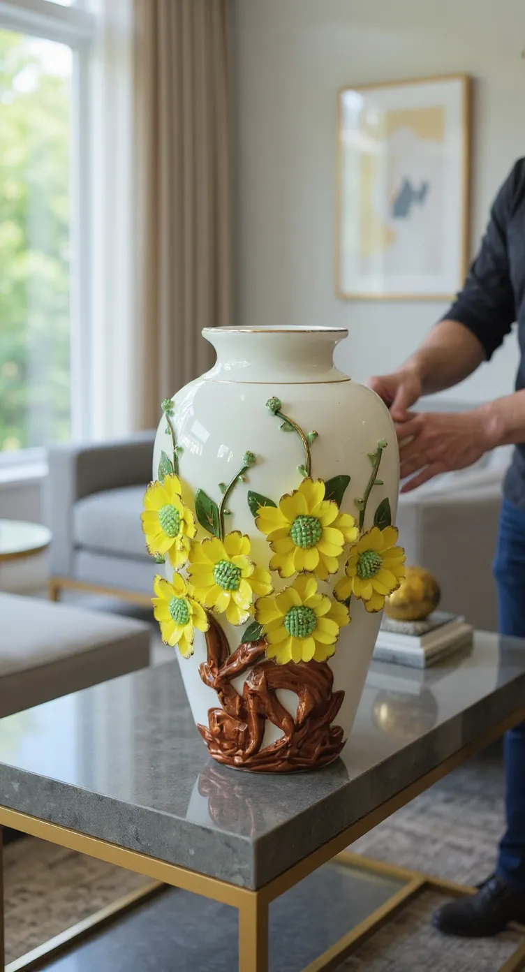 Floral Ceramic Vase luxury view 2