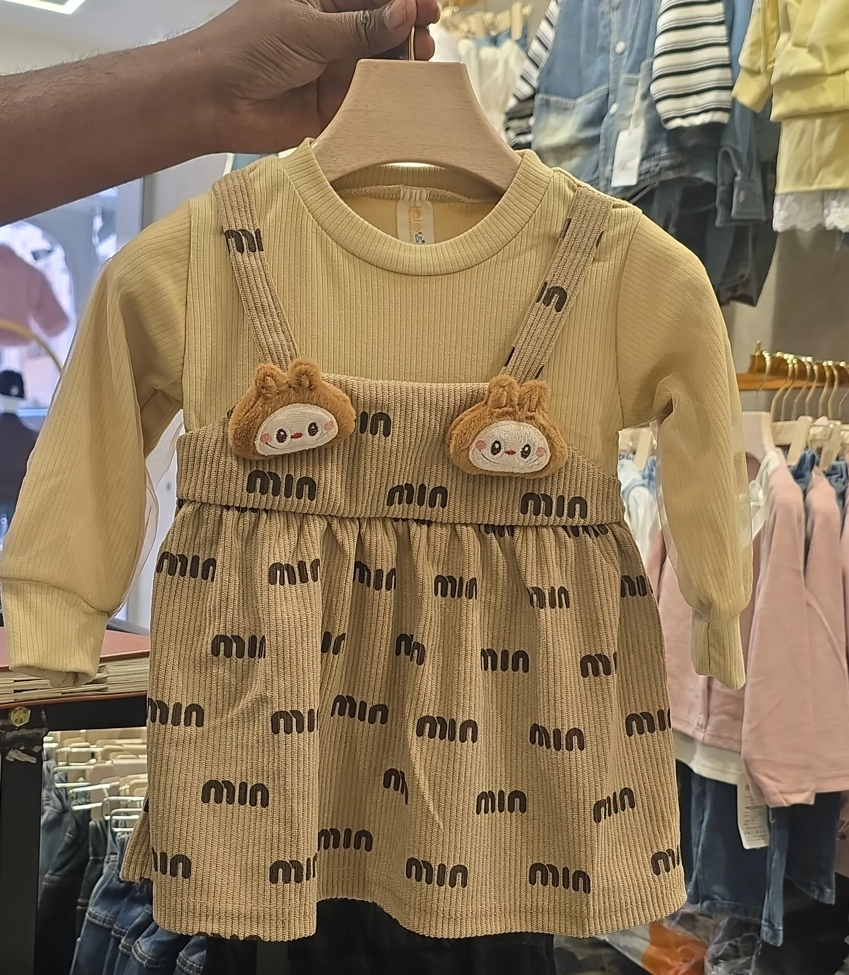 Toddler Dress with Animal Patches view 3