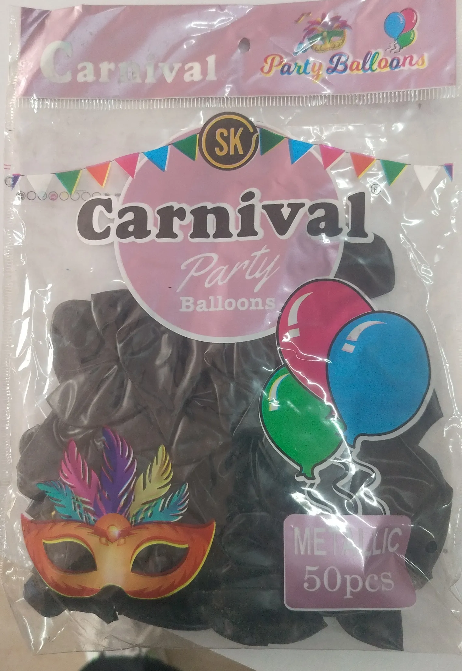 Carnival Party Balloons Black view 2