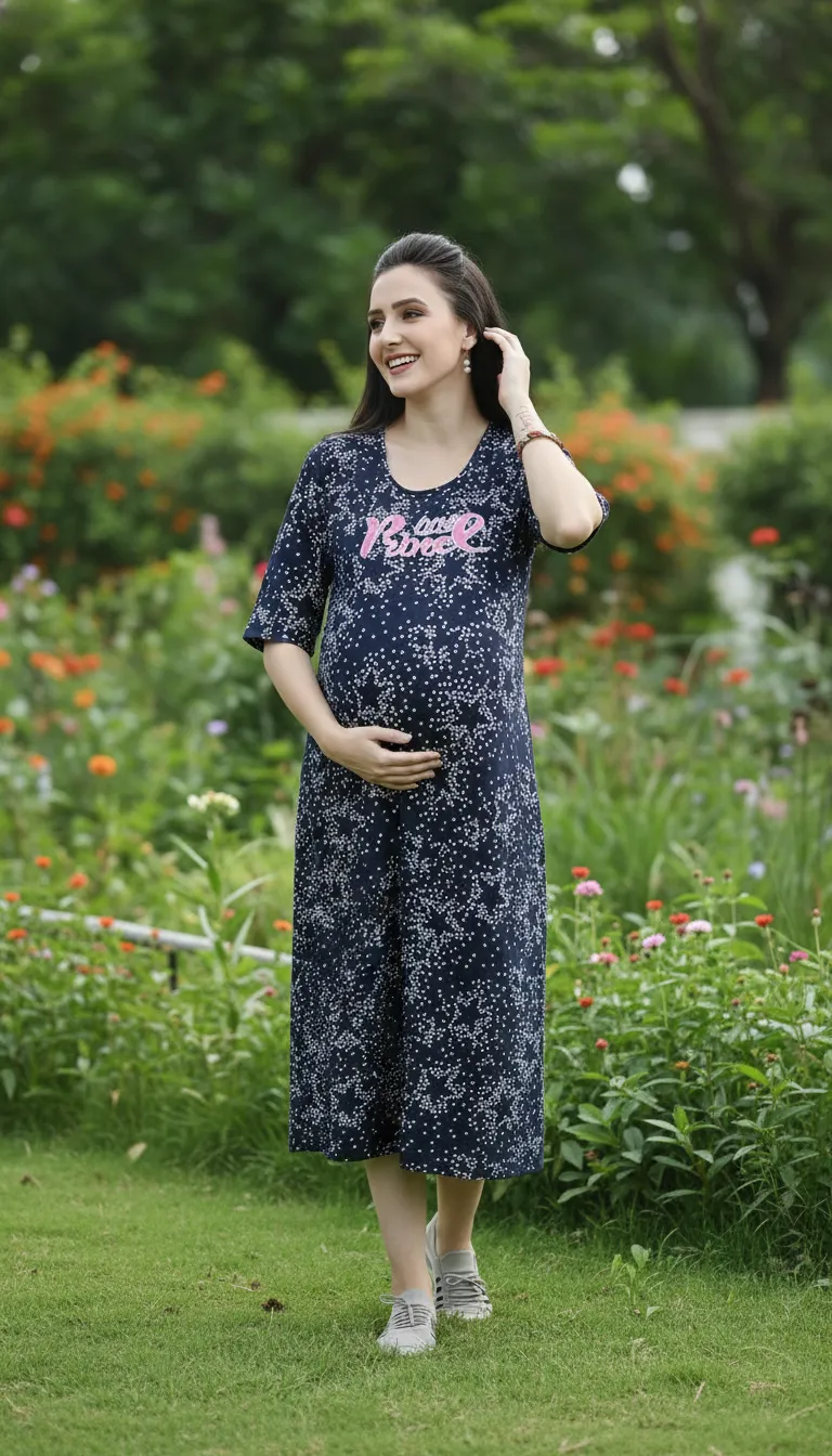 Moms n Moms Viscose Modal Dress