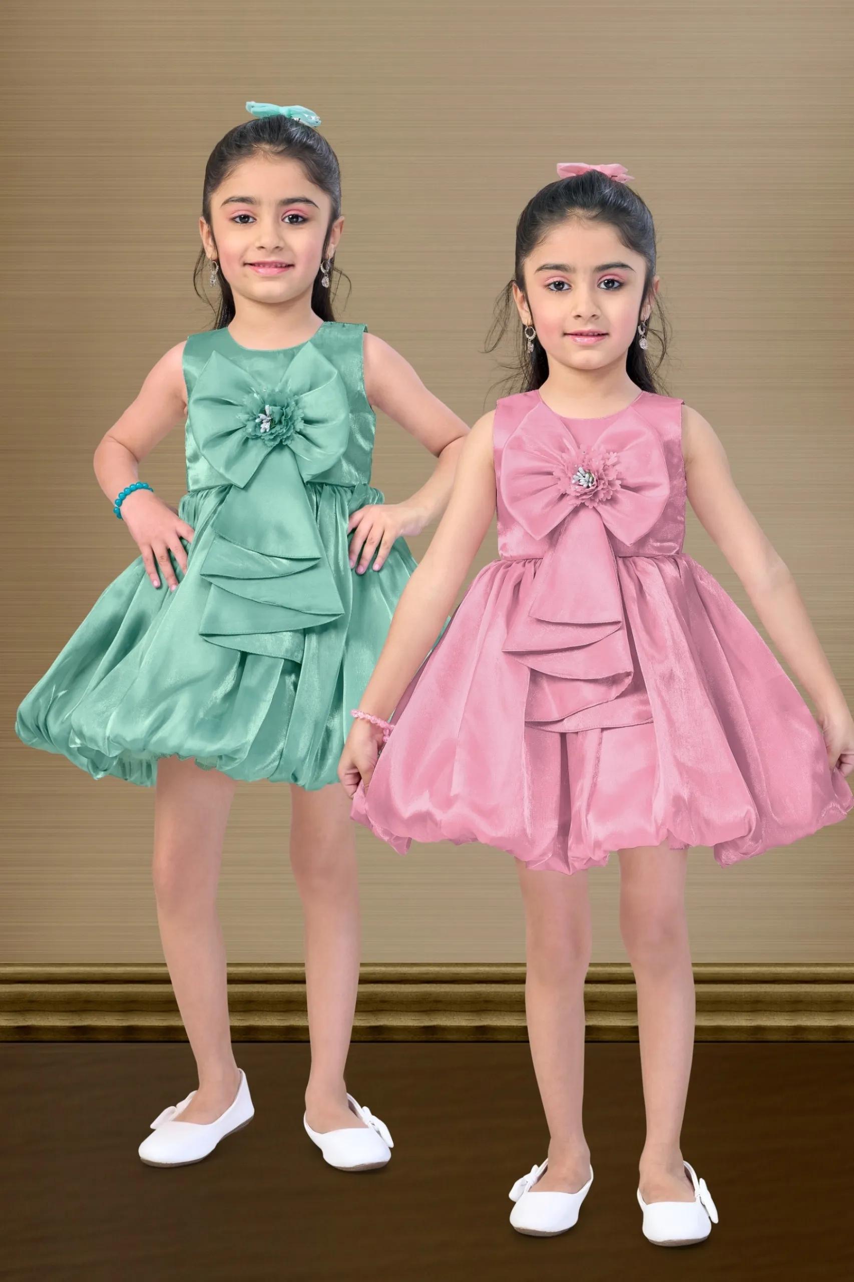 Girls Satin Party Dresses view 3