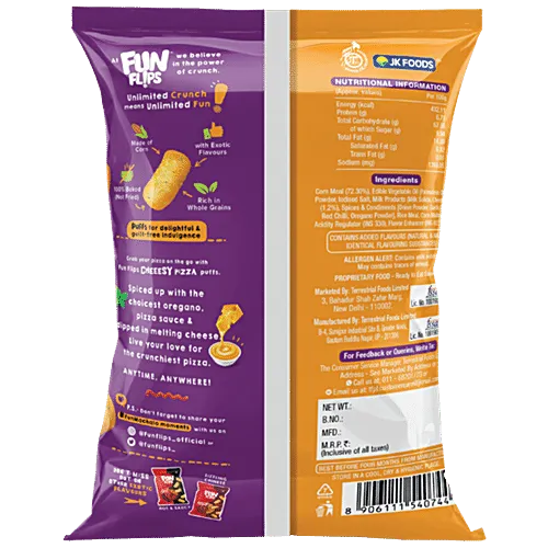 Fun Flips Puffs Cheeesy Pizza Baked 65 g view 2