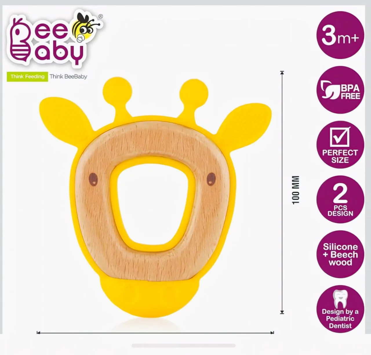 Giraffe Teething Ring view 2