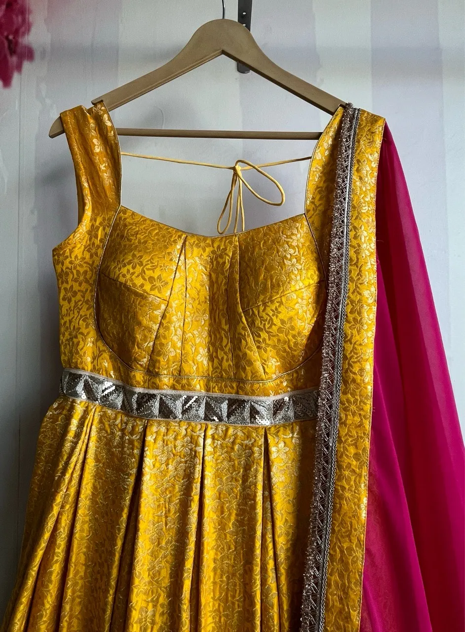 ‘Zarisha’ Anarkali - Yellow view 3