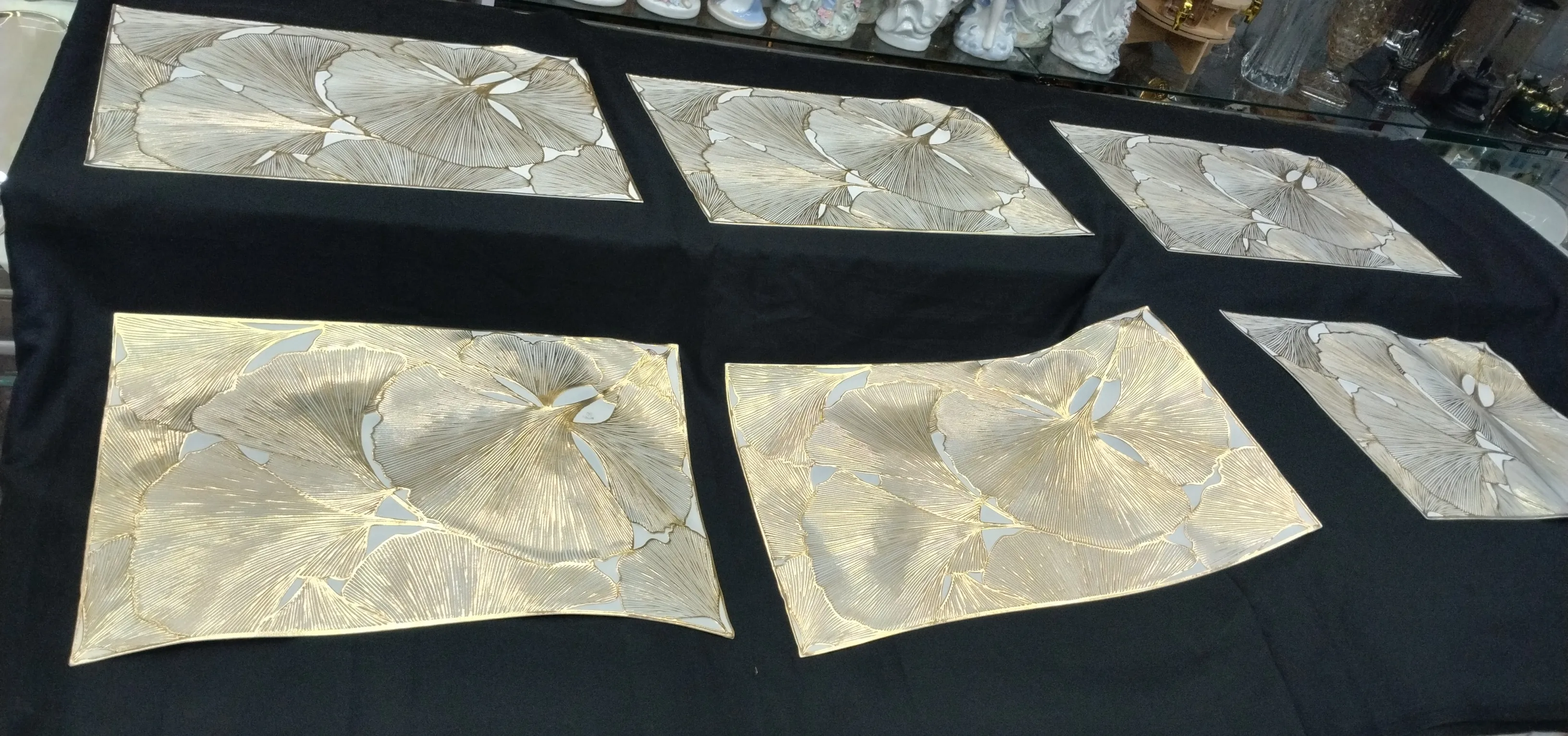 Gold-Accented Leaf Placemats view 2