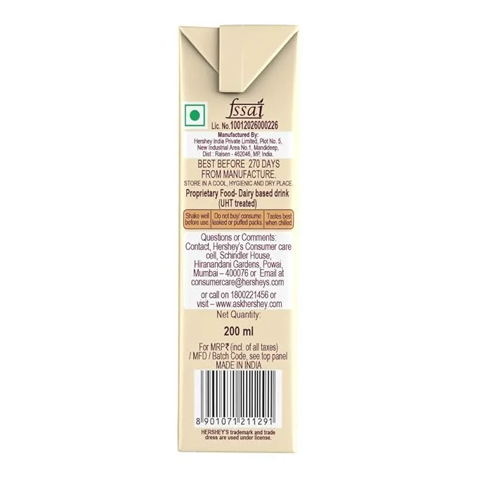 Hersheys Cookies N Creme Flavor Milkshake 200 ml view 2