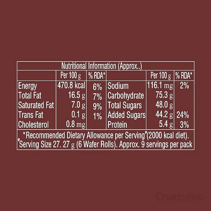 Dukes Waffy Chocolate Wafer Rolls 250 g view 3