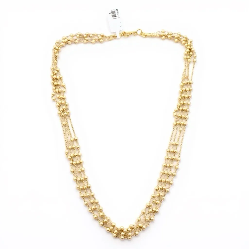 Gold-Tone Layered Long Chains Necklace view 2