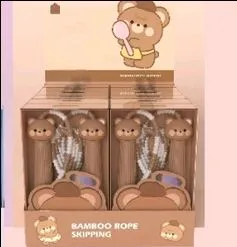 Bamboo Rope Skipping, Pink, 1 Pcs view 2