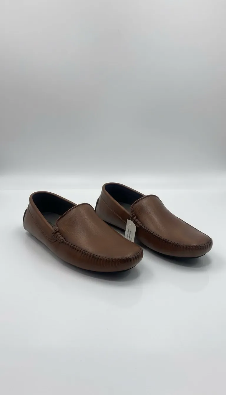Brown Leather Loafers view 3