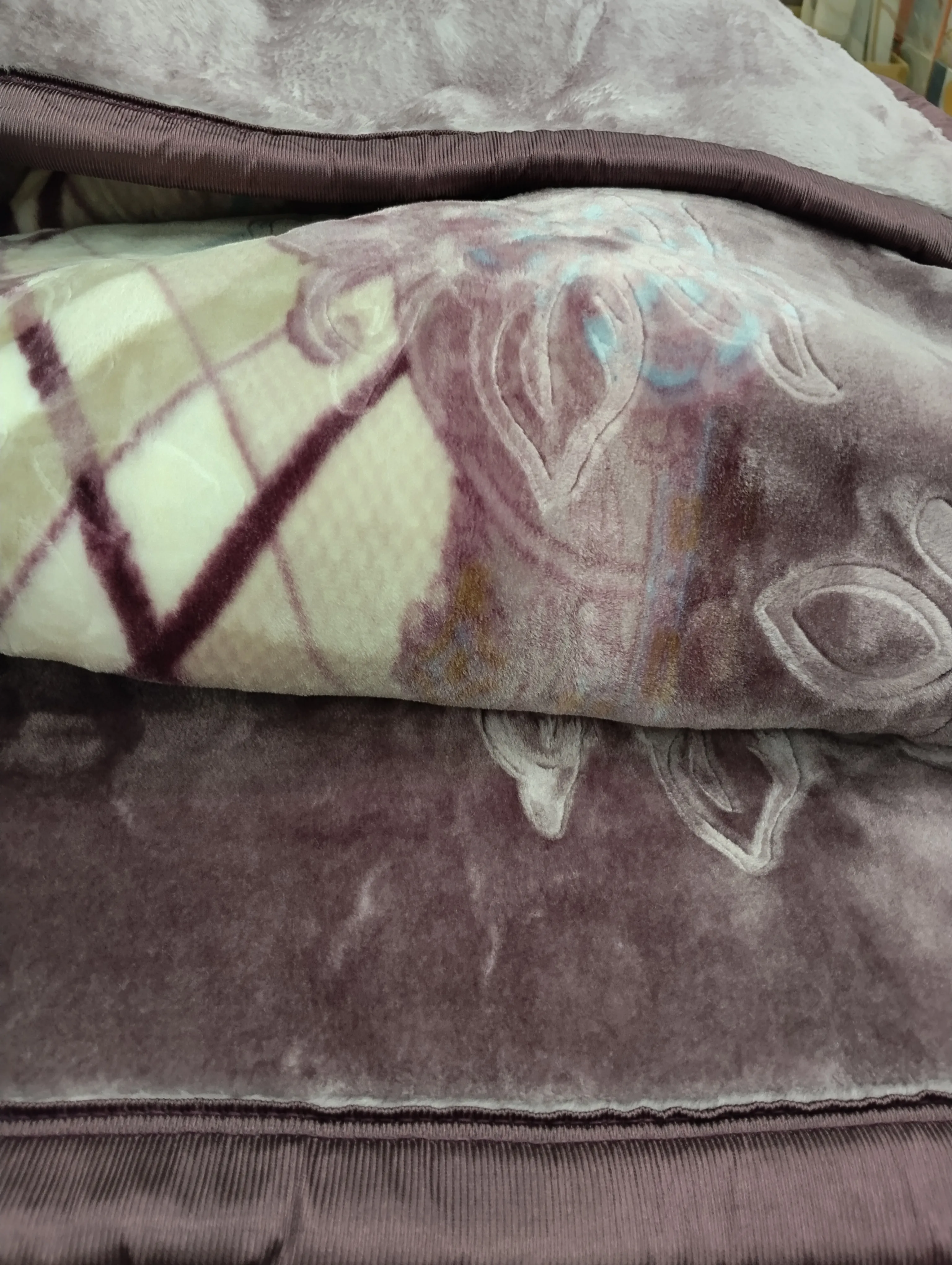 Plush Patterned Blanket view 2