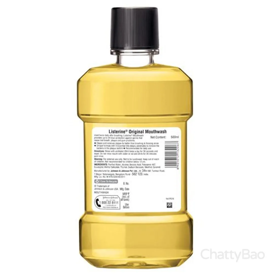 Listerine Original Mouthwash 500 ml view 3