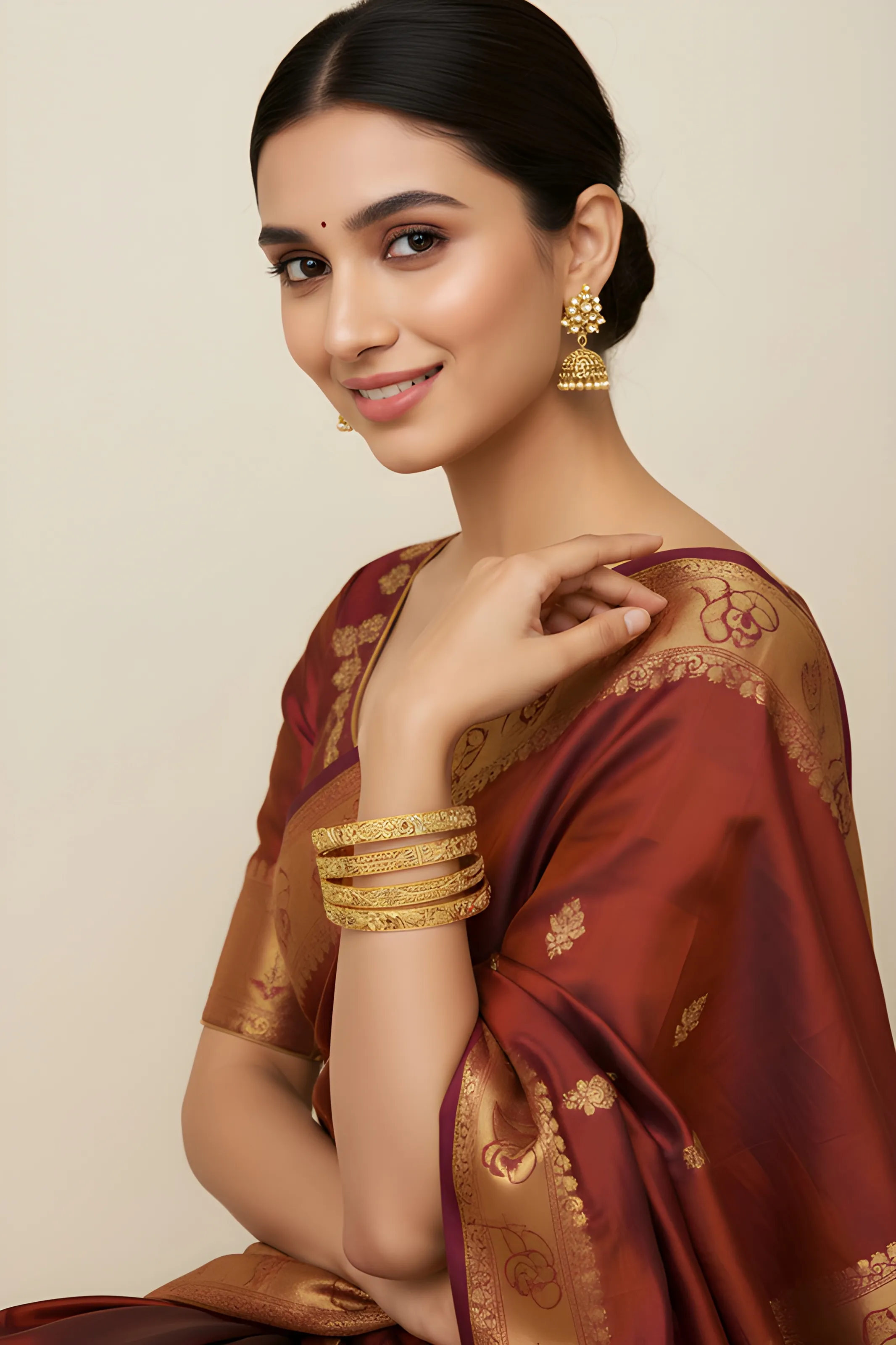 Gold Bangle Set ## view 2