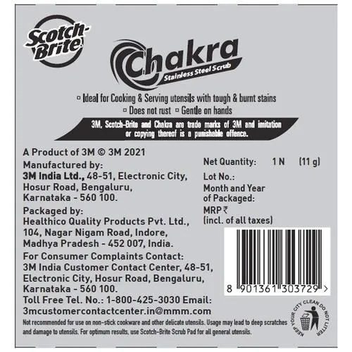 Scotch Brite Chakra Stainless Steel Scrubber view 2