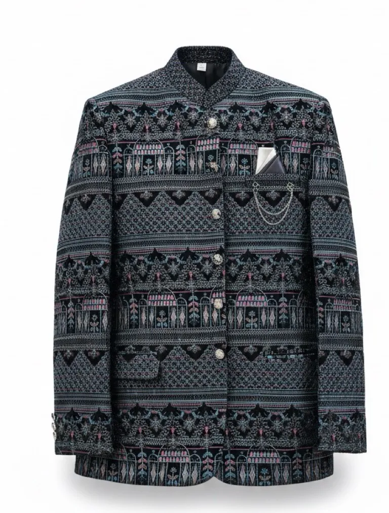 Mens Traditional Bandhgala Jacket view 2