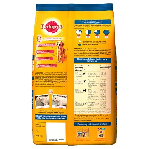 Pedigree Dry Dog Food - Adult, Chicken & Vegetables 3 Kg view 2