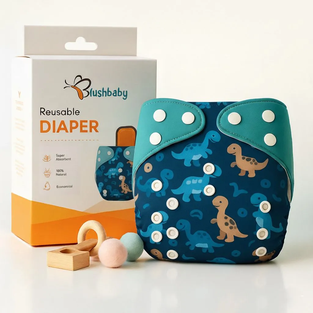 Reusable Cloth Diaper Dino