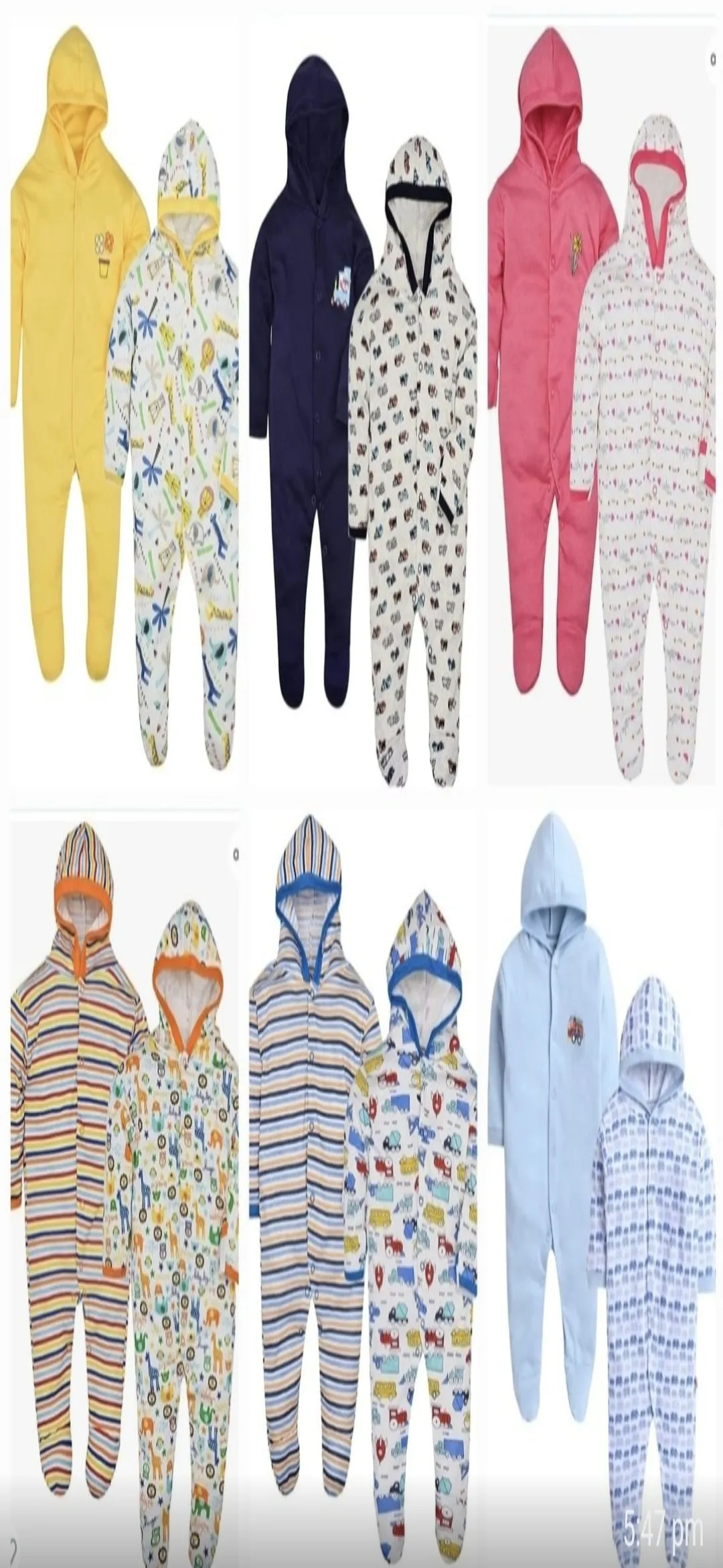 Baby Hooded Rompers view 2