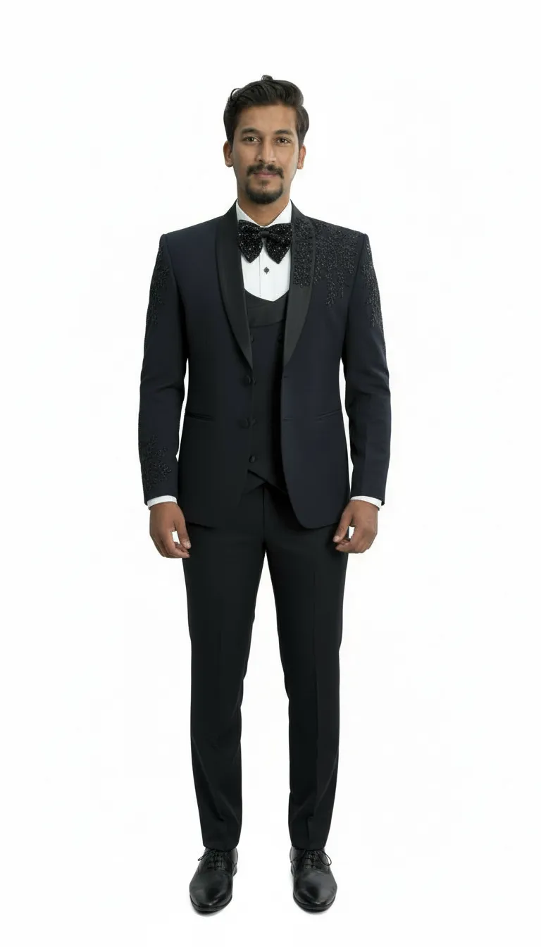 Designer Tuxedo Jet-black view 4