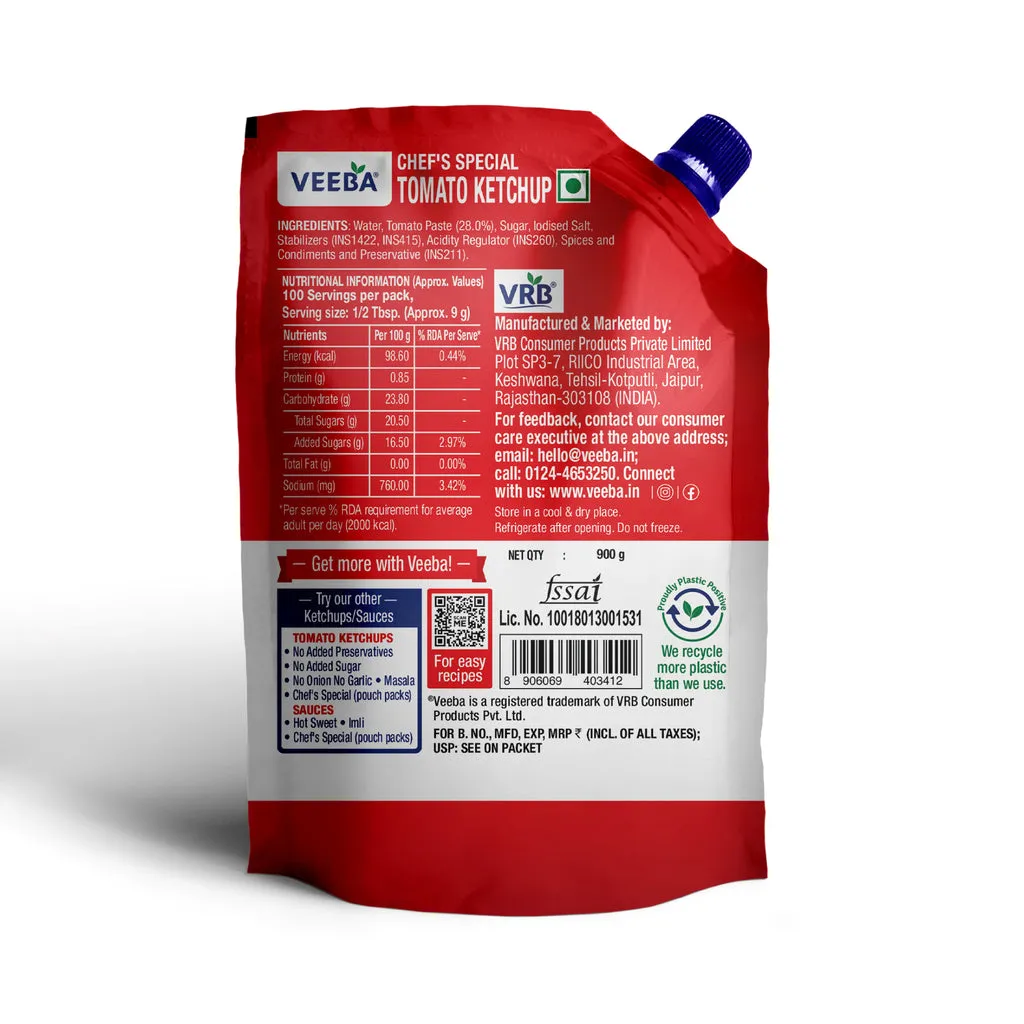 Veeba Chef's Special Tomato Ketchup 900 g view 2