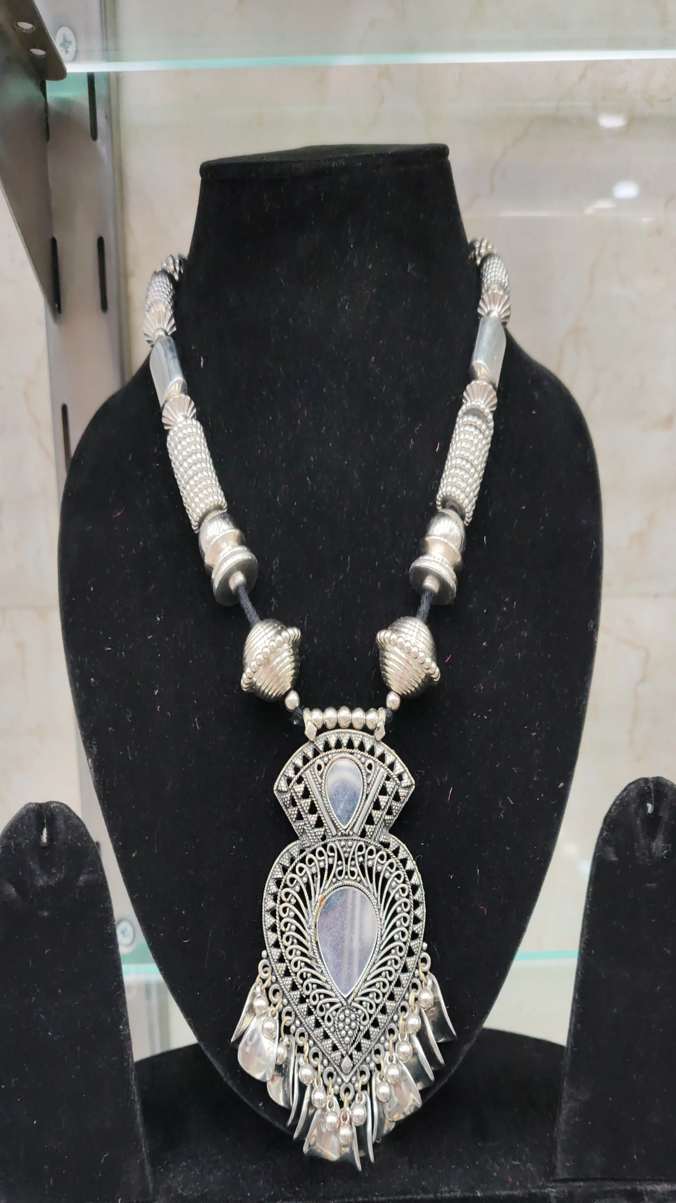 Oxidised Tribal Necklace view 2