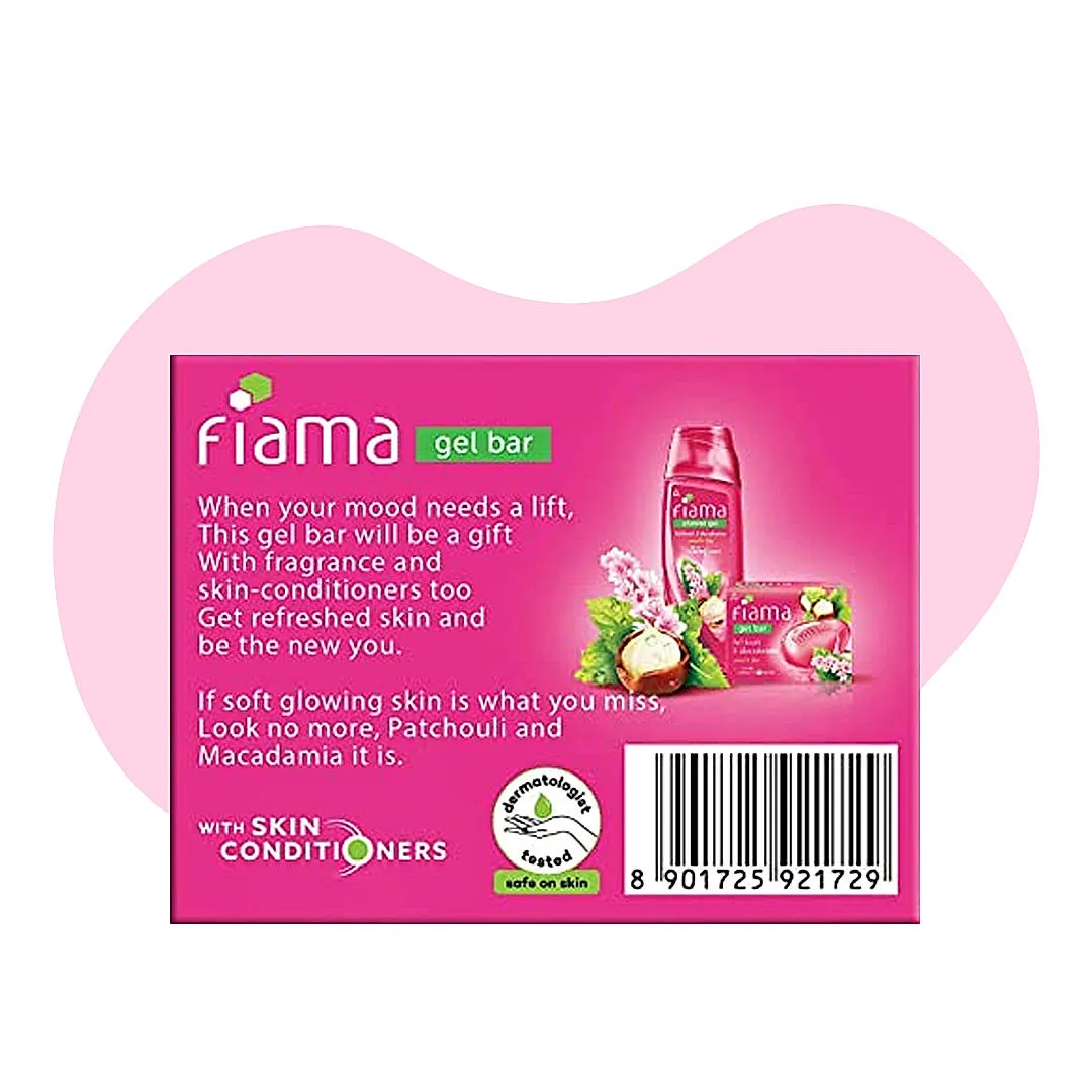 Fiama Gel Bar Patchouli & Macadamia (Pack of 4 x 125 g each) view 2