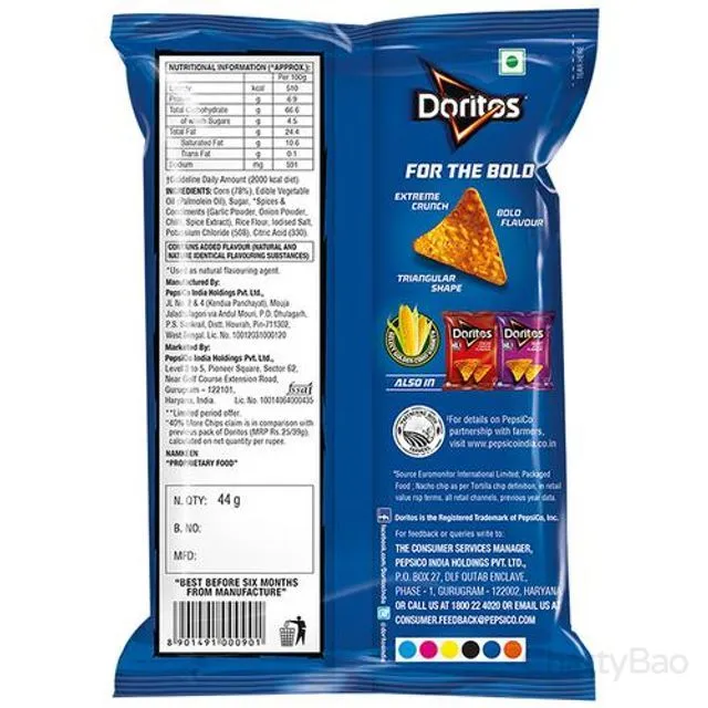 Doritos Nacho Chips Masala Mayhem Flavour 44 g view 2