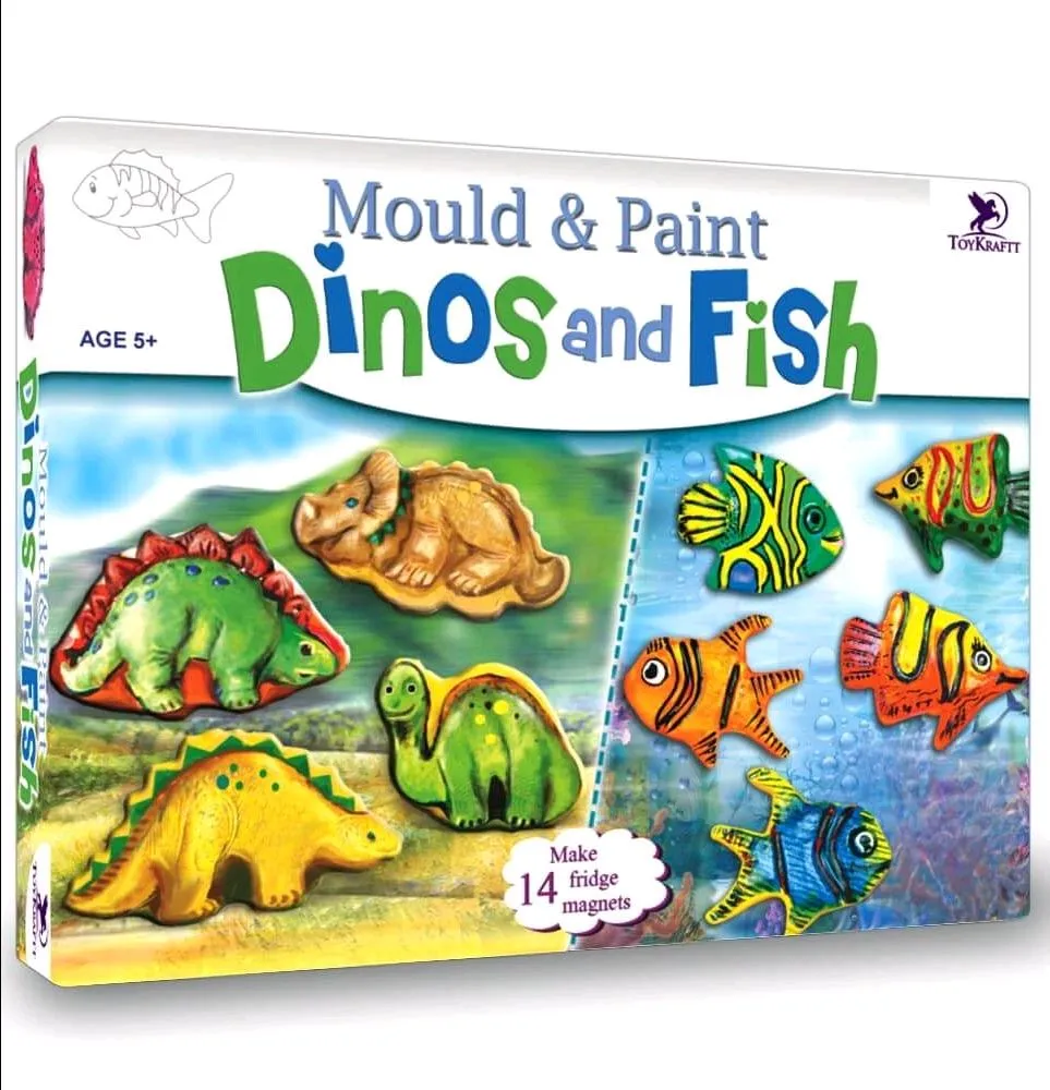 Mould & Paint Dinos And Fish, 5+, 1 Pcs view 2