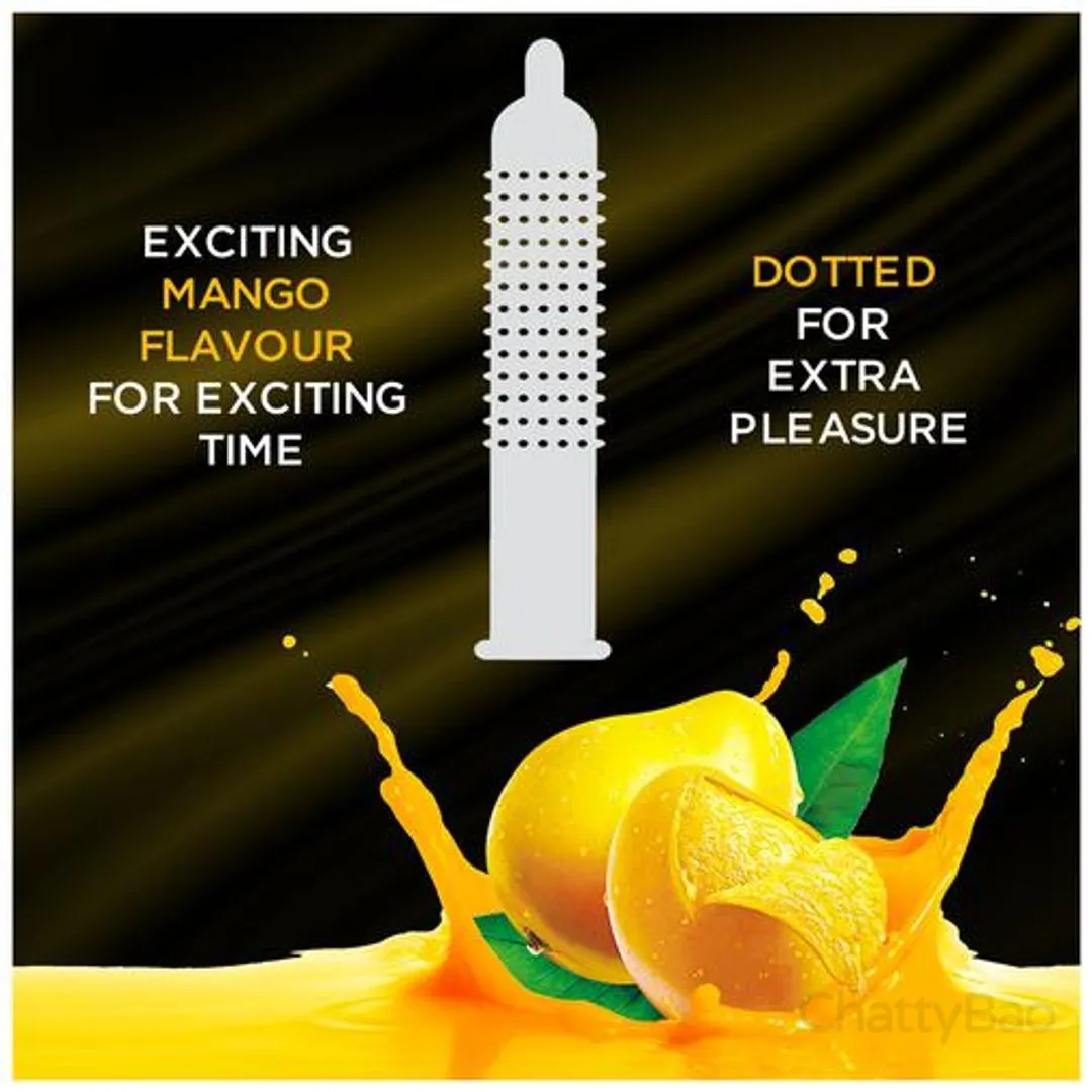KamaSutra Condoms - Mango Dotted 10 Pieces view 2