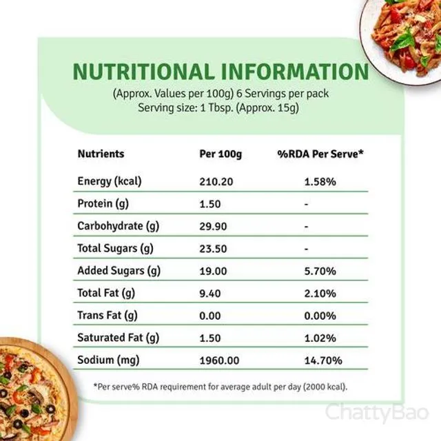 Veeba Pasta & Pizza Sauce Herby Tomato 100 g view 3