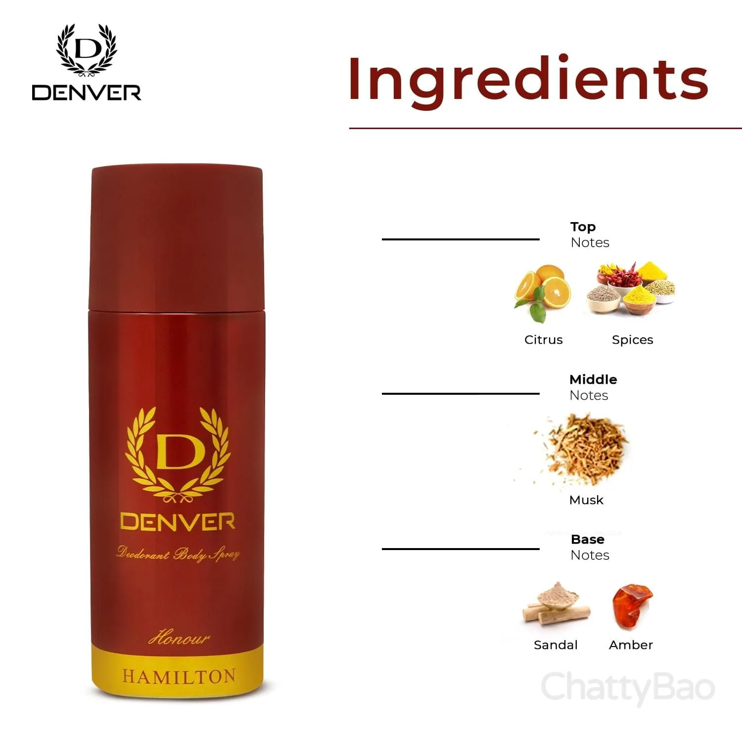 Denver Body Spray Deodorant - Honour 165 ml view 2