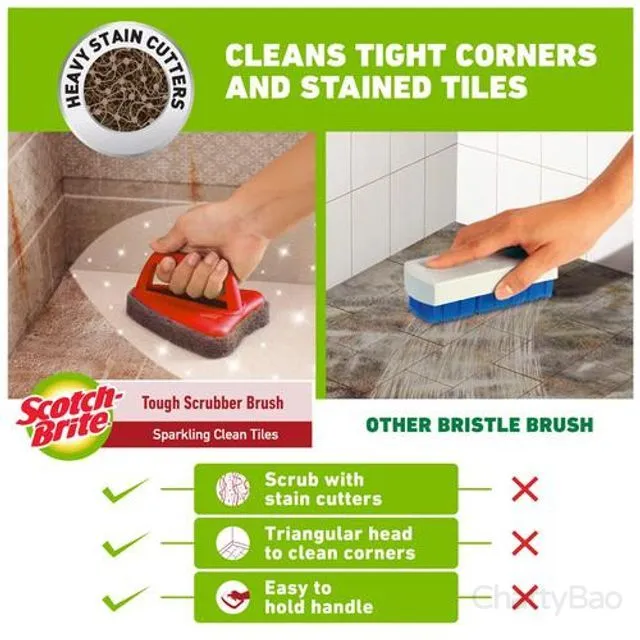 Scotch Brite Scrubber Brush for Tile Cleaning 1 Piece view 4