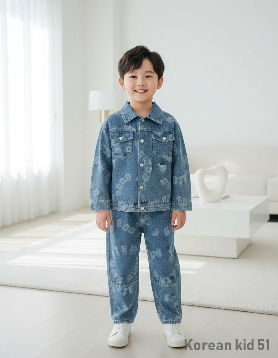 Denim Jacket and Pants Set view 8