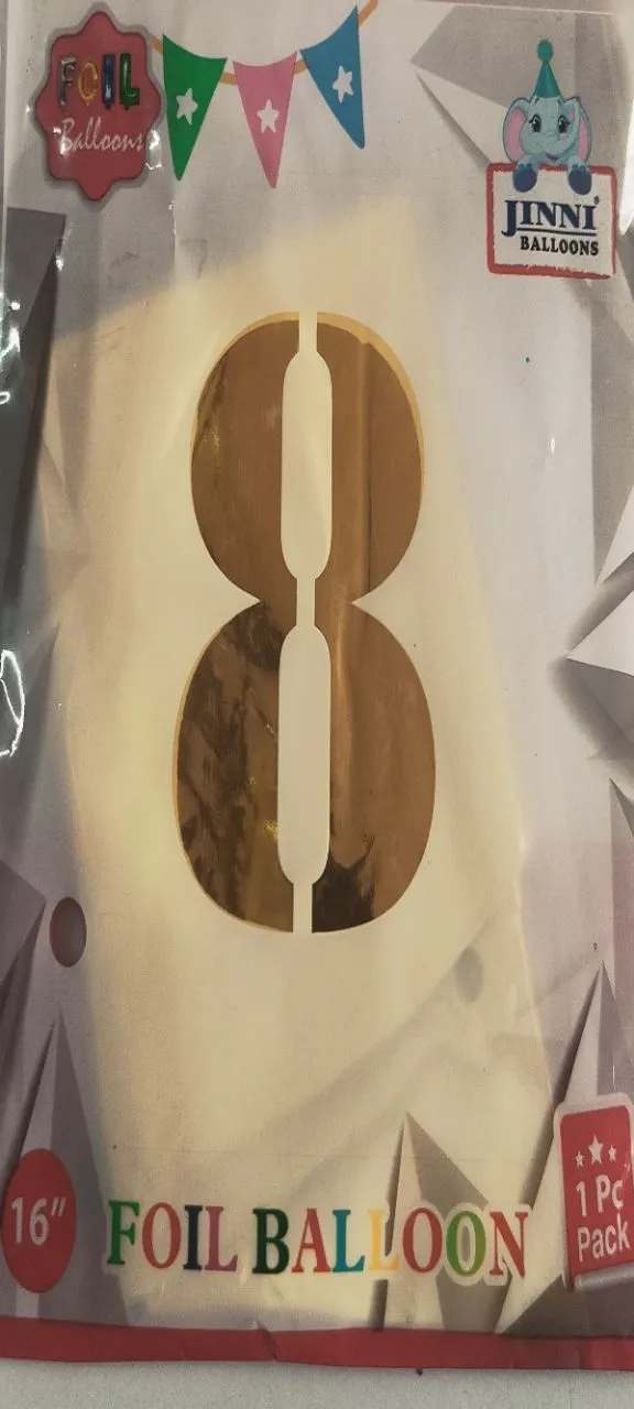 Jinni Balloons Number 1 Foil Balloon view 9