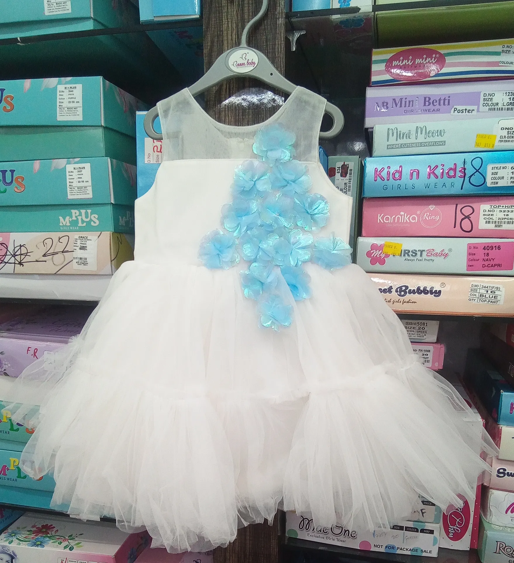 Girls Fancy Frock White view 3