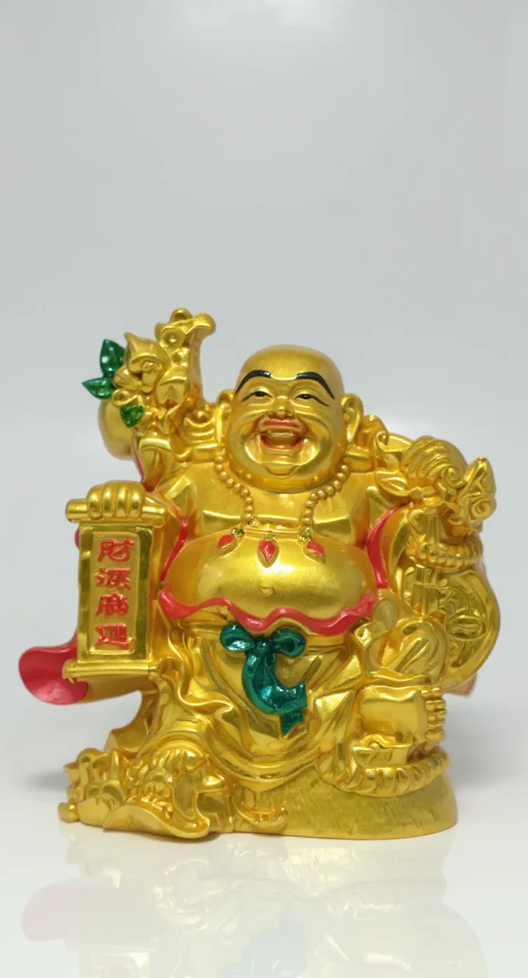 Golden Laughing Buddha Happy Man view 2