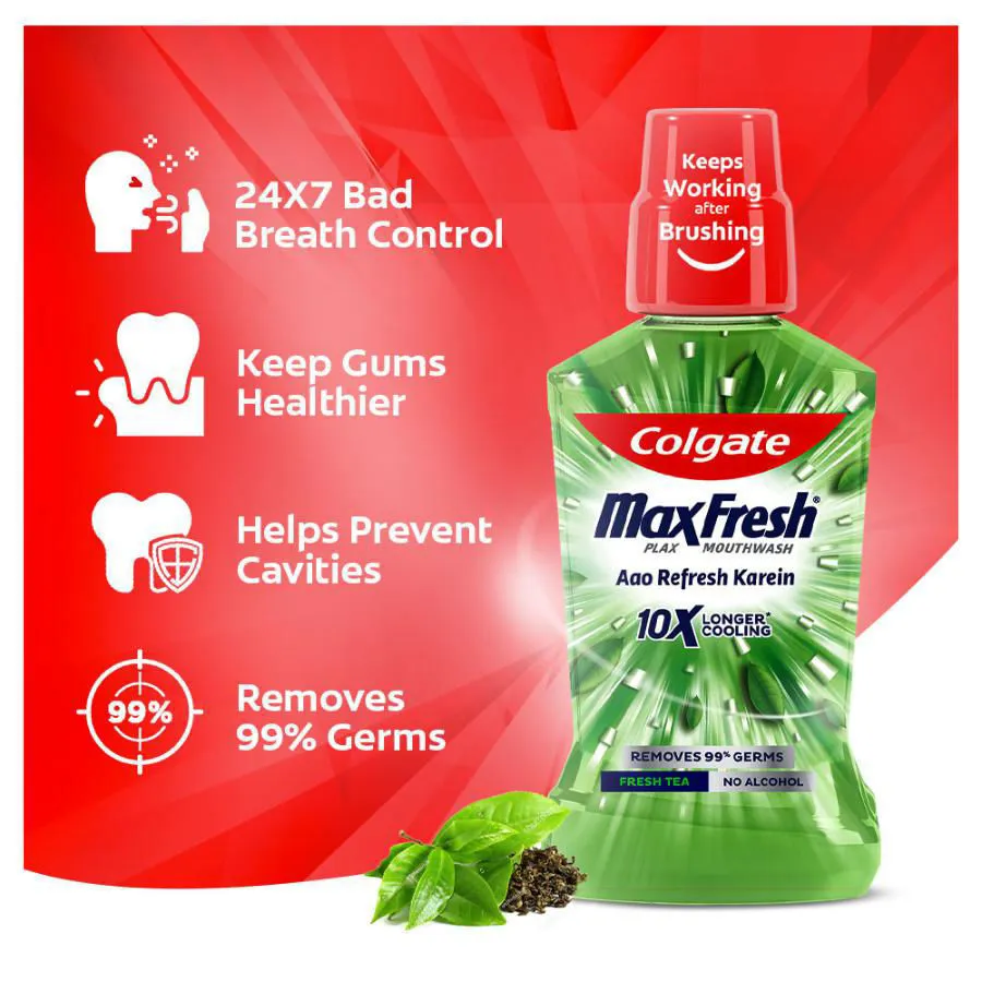 Colgate Max Fresh Fresh Tea Mouthwash 100 ml view 2