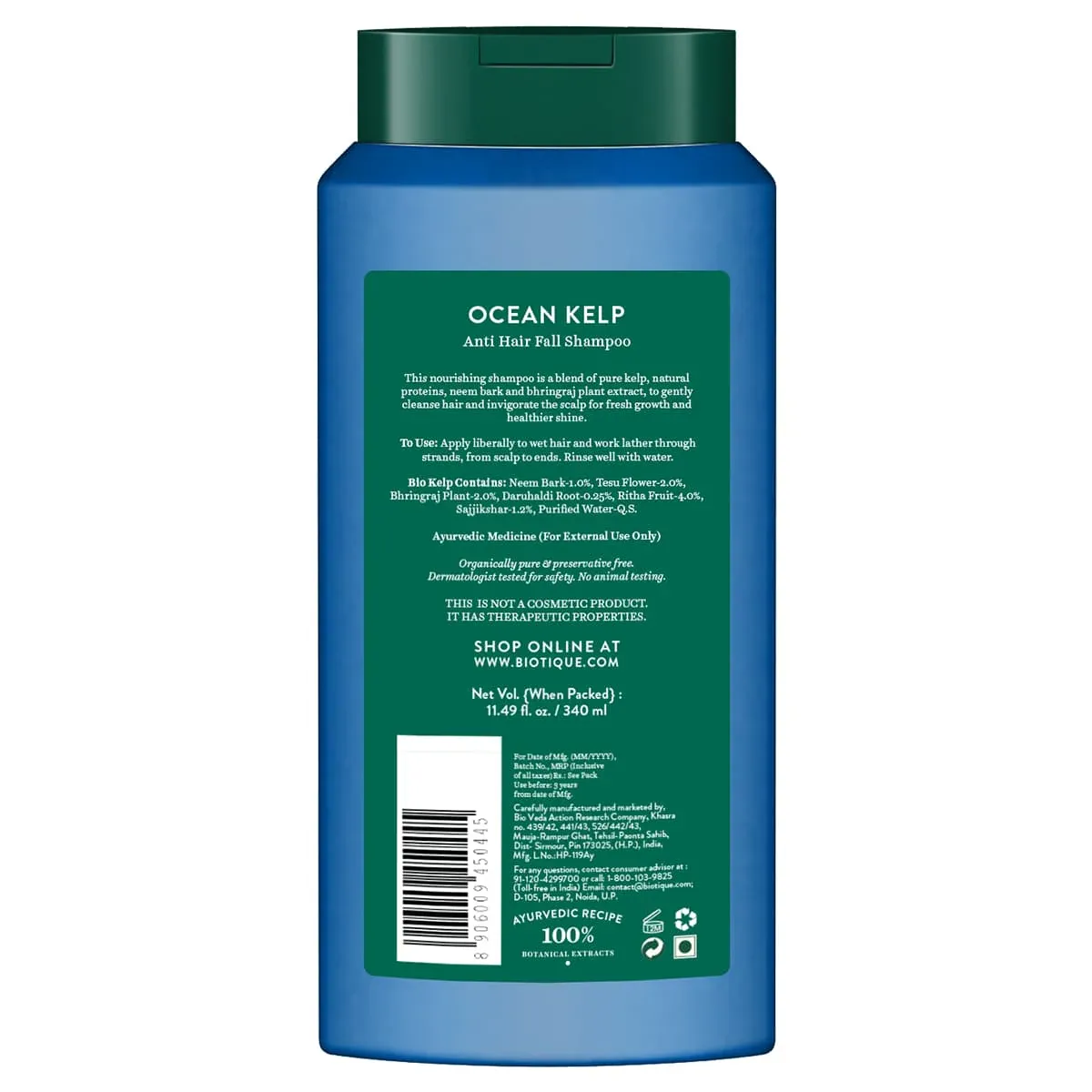 Biotique Ocean Kelp Anti Hair Fall Shampoo 340 ml view 2