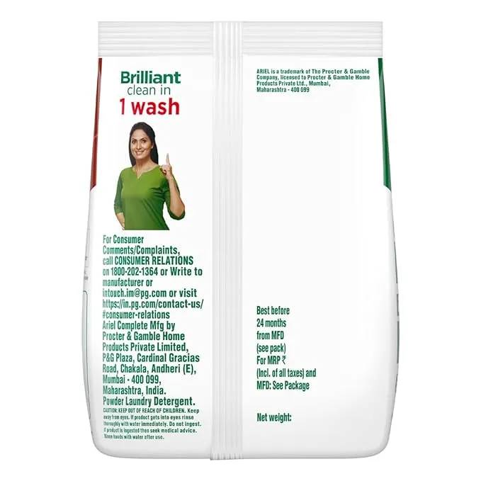Ariel Complete Detergent Washing Powder (500 g + 200 g Free) 700 g view 2