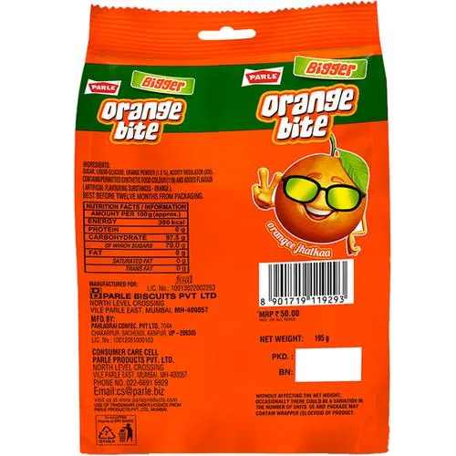Parle Bigger Orange Bite Candy 195 g view 2