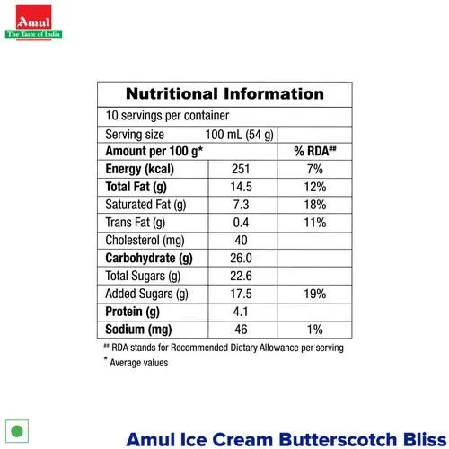 Amul Ice Cream - Butterscotch Bliss 1 L view 3