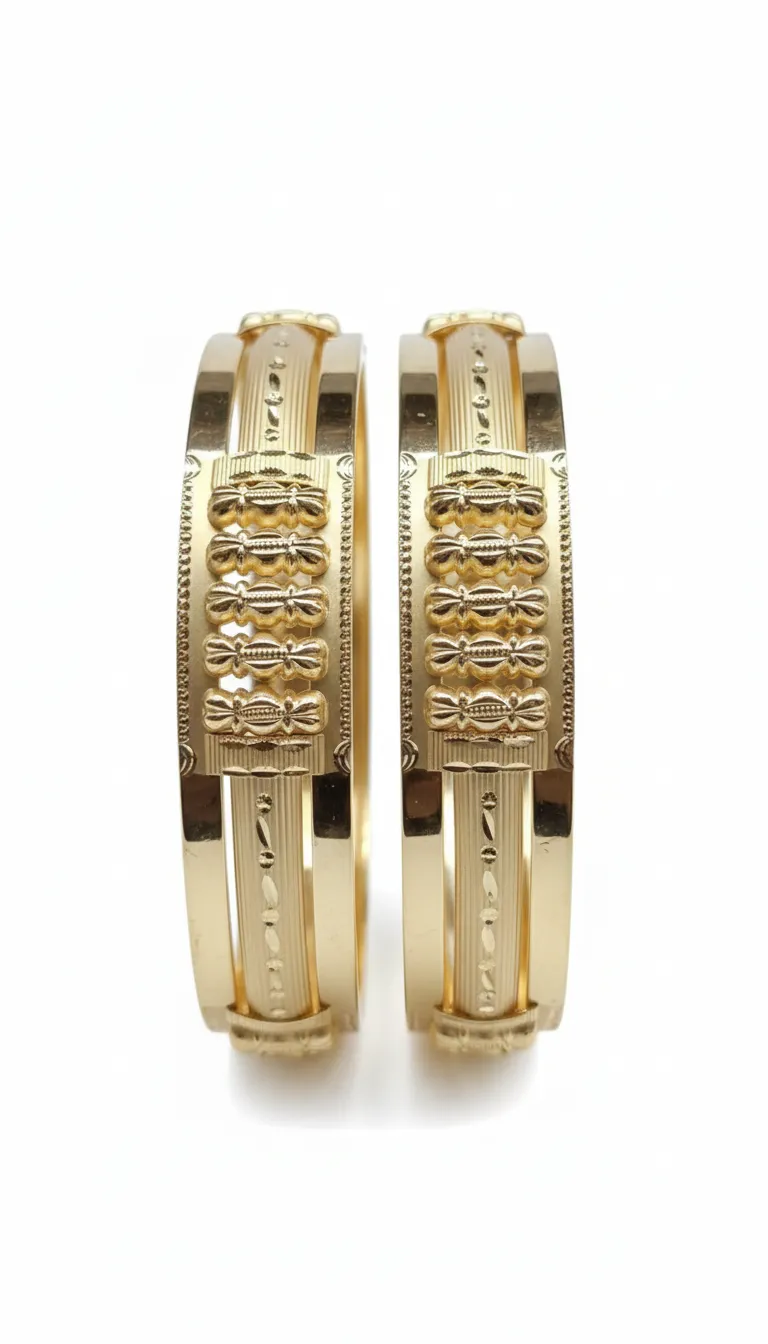 Gold Bangle Bracelets view 2
