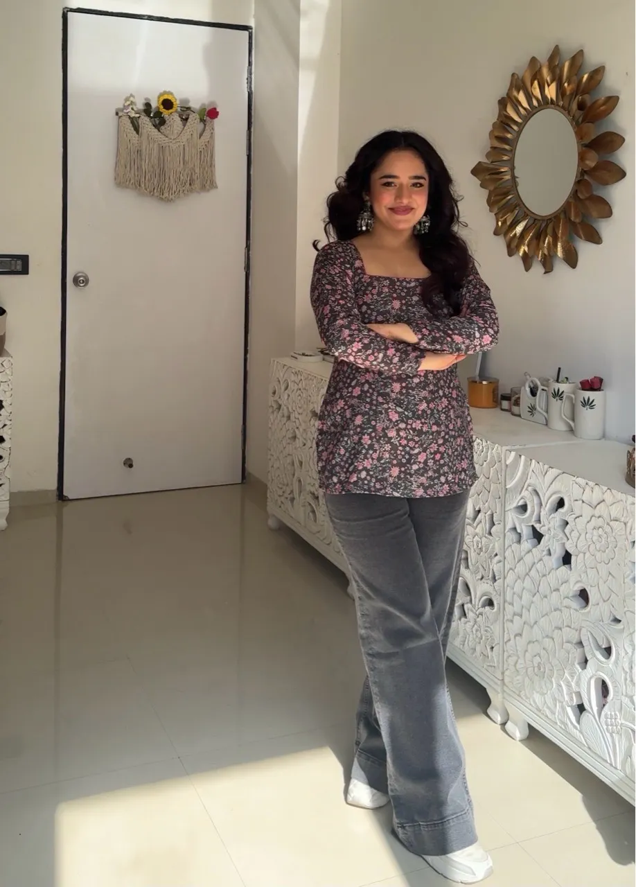 Bottle Green Woolen Corset Kurti view 3
