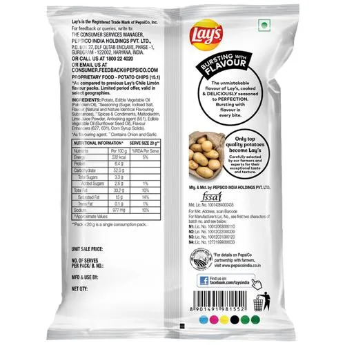 Lay's Chile Limon Flavour Potato Chips 40 g view 2