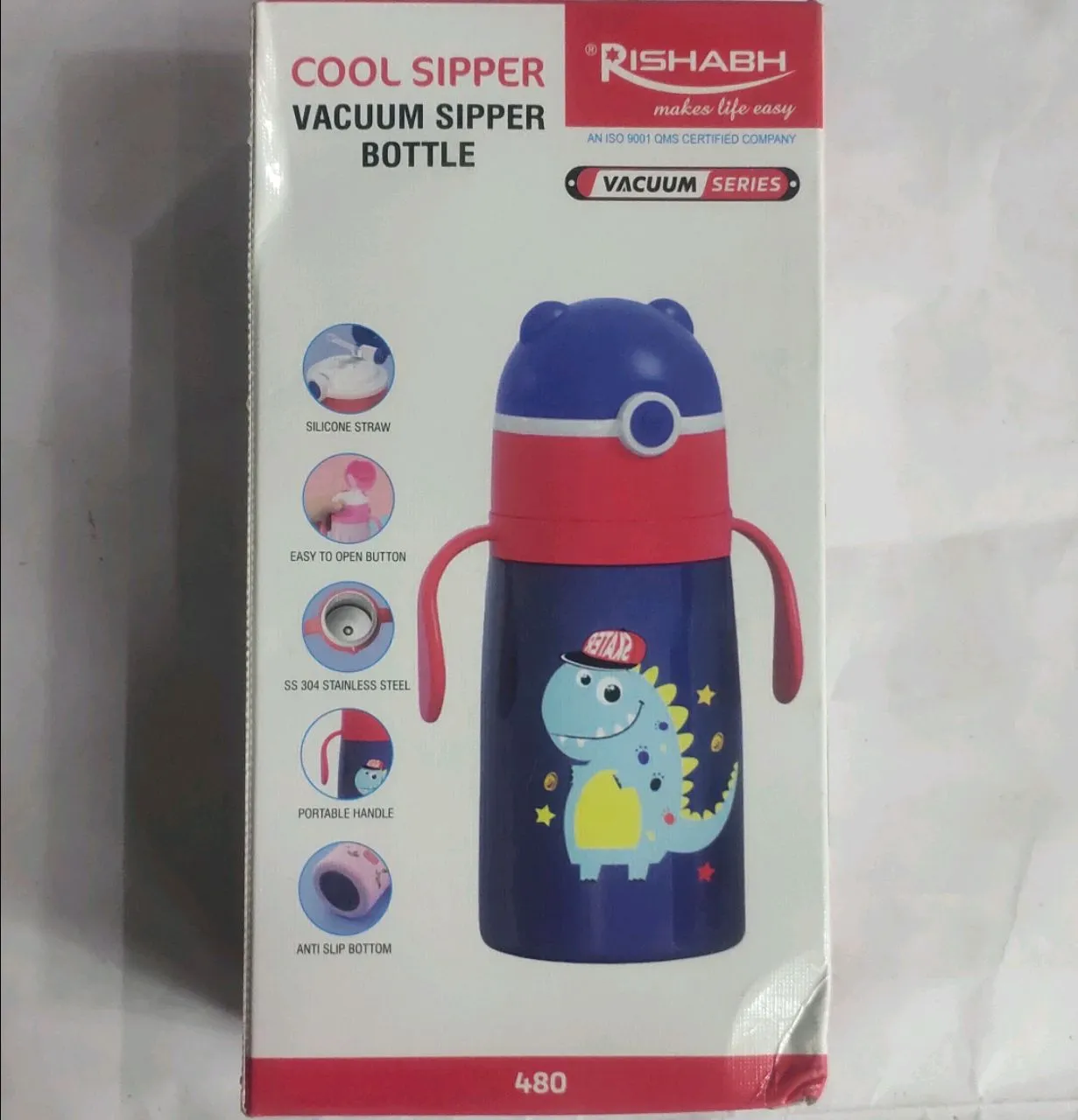 Rishabh Cool Sipper, Blue, 450ml, 1 Pcs view 2
