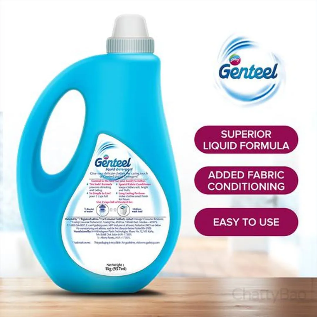 Genteel Liquid Detergent - Top & Front Load 2 Kg (Pack of 2) view 4