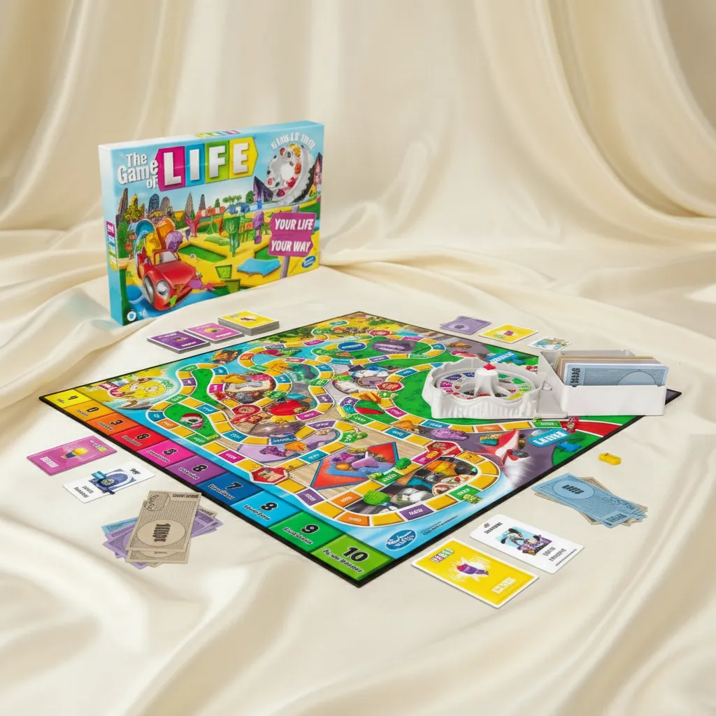 Hasbro Gaming The Game of Life Game, Family Board Game for 2 to 4 Players, for Kids Ages 8 and Up, Includes Colorful Pegs, Multicolour view 2