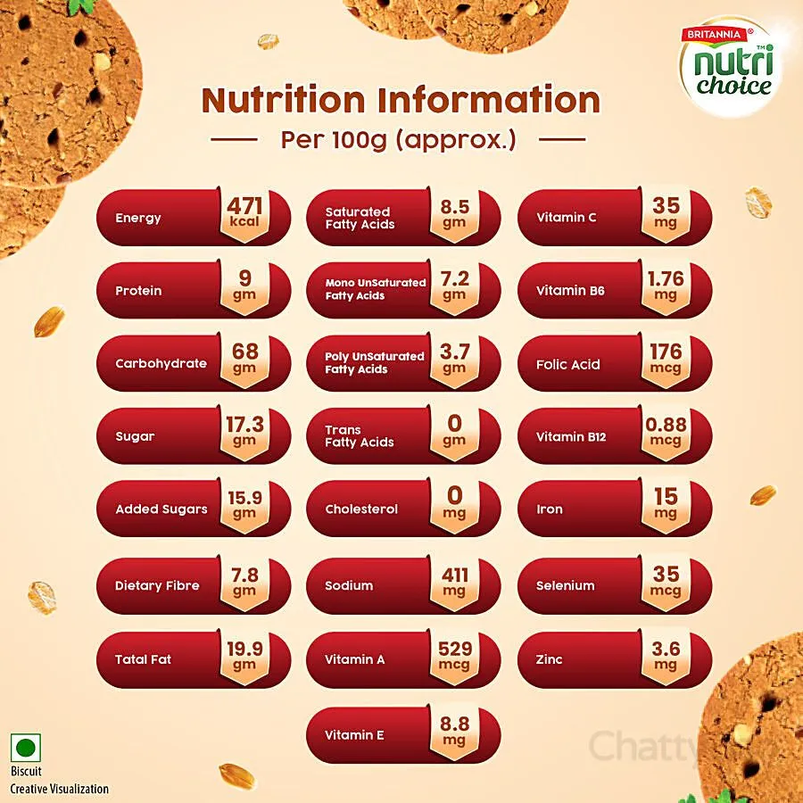 Britannia NutriChoice Herbs Biscuits 100 g view 3